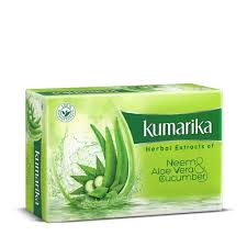 Kumarika Herbal Soap with Neem, Aloe Vera, and Cucumber Extracts 100g